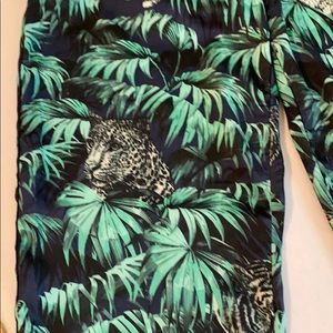 Pants green in blue size small , zara